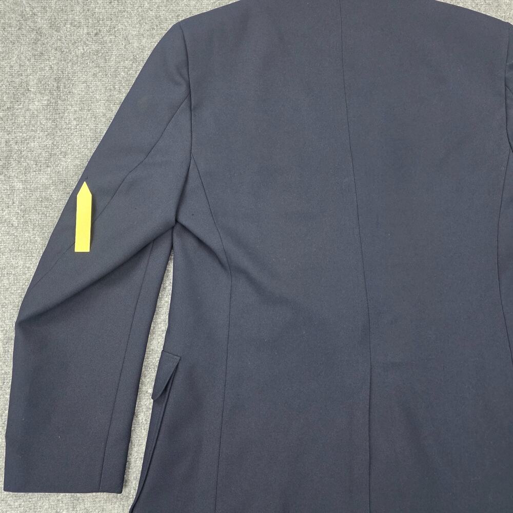 Vintage Perma-Prest Blazer Mens 46 Long Navy Gold Buttons USA Classic Collection - Picture 13 of 16